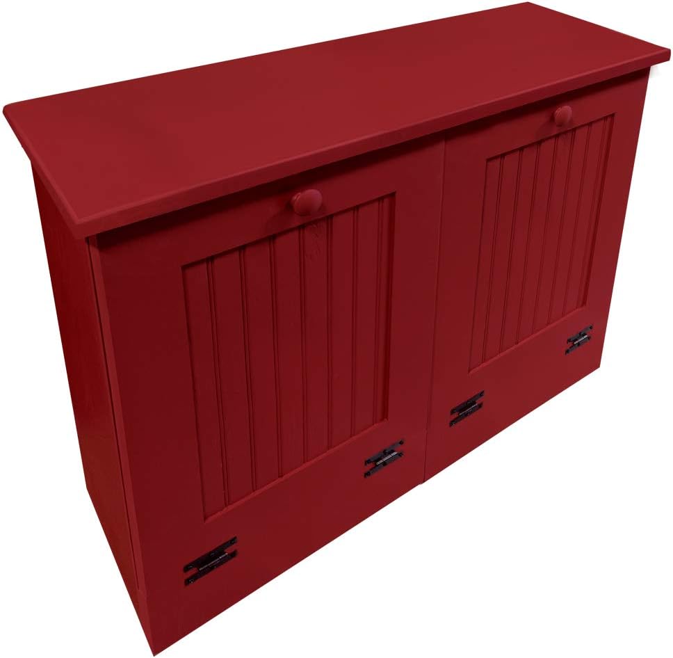 Sawdust City Double Tilt Out Wooden Trash Cabinet (Old Sage)