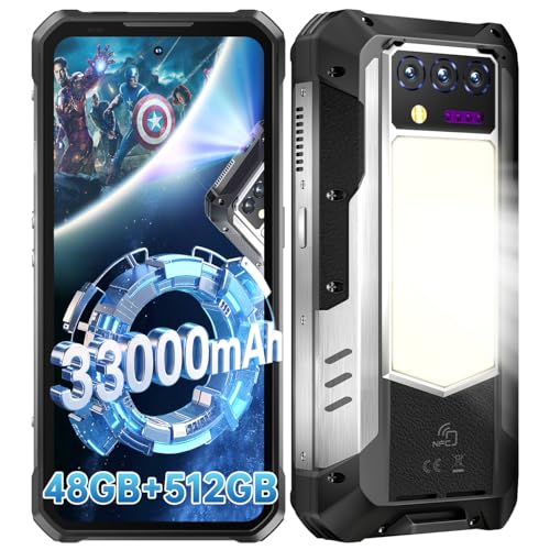 OUKITEL WP100 Titan Rugged Smartphone 5G - 33000mAh Rugged Phone with Projector