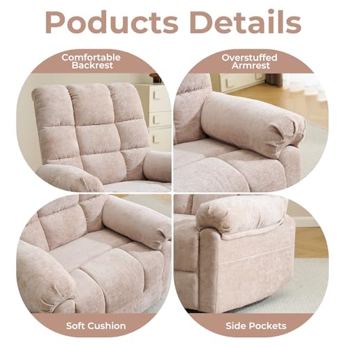 Oversized Power Lift Recliner Chair with Massage and Heat for Elderly, 26" Extra Wide Lift Chair for Big and Tall