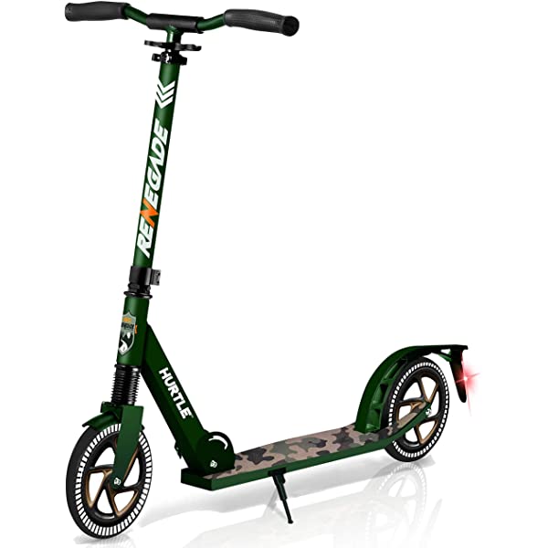 Hurtle Scooter &ndash; Scooter for Teenager &ndash; Kick Scooter &ndash; 2 Wheel Scooter with Adjustable T-Bar Handlebar &ndash