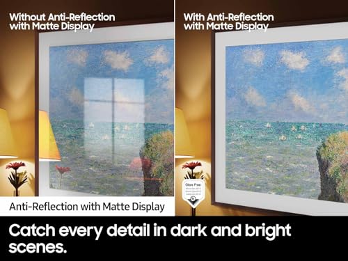 SAMSUNG 75-Inch Class QLED 4K LS03D The Frame Series Quantum HDR Smart TV w/Dolby Atmos, Art Mode, Anti-Reflection, Customizable Frame