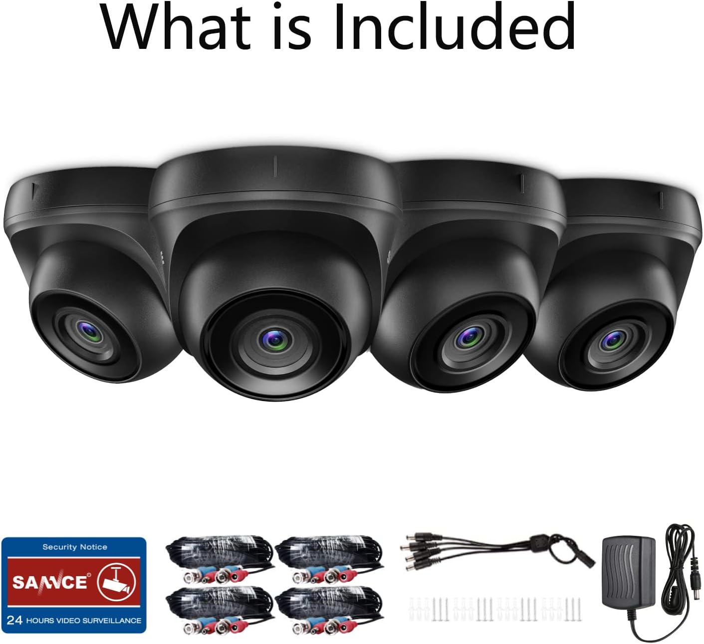 SANNCE Home Wired Security Camera System, 1080P 8CH CCTV DVR with 8X1920TVL IP66 Weatherproof Surveillance Cameras with 100 ft Night Vision