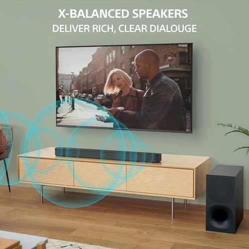 Sony HT-S400 2.1ch Soundbar with Powerful Wireless subwoofer, S-Force PRO Front Surround Sound, and Dolby Digital, Black