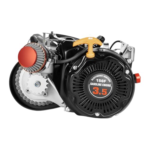 100cc Bicycle Engine Kit, 3.5HP 2 Stroke Motorized Bike Kit, Single Cylinder Air-cooling Gas Petrol Motorized Bike Engine for 26-28" Bikes