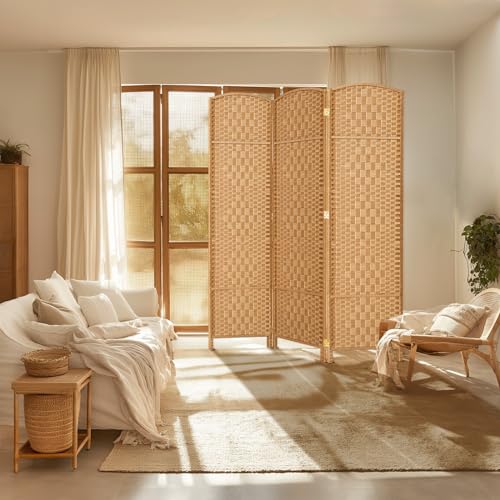 Room Divider, Room Dividers and Folding Privacy Screens, 16in Privacy Screen, 6 Panel Temporary Wall Partitions, 6ft Space Separation Panel Screen