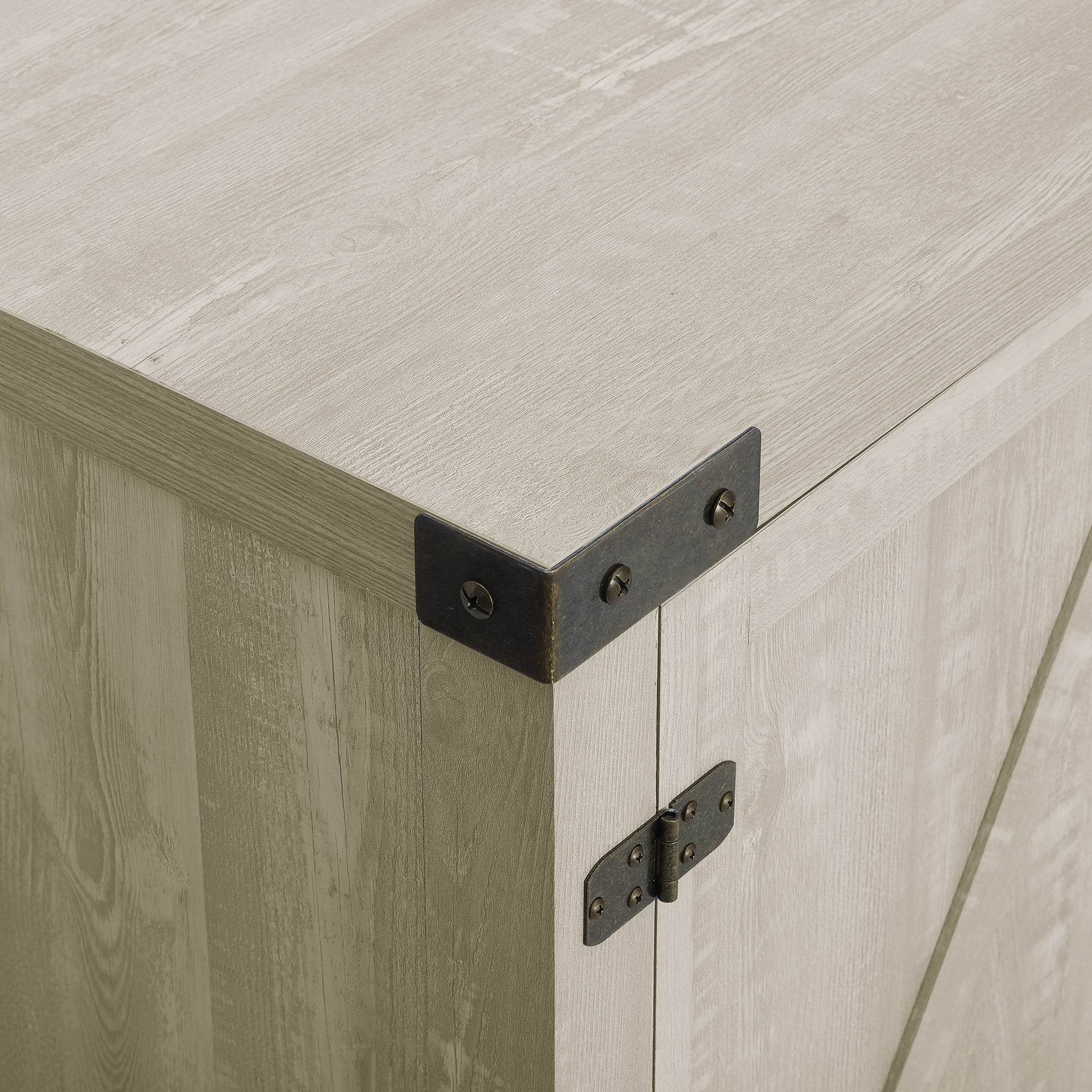Walker Edison Modern Farmhouse Barn Door TV Stand for TVs up to 65, Grey Wash