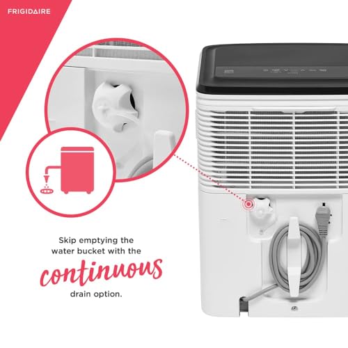 Frigidaire 50-Pint Portable Dehumidifier with Wi-Fi and Energy Star Certification for Medium/Large Rooms & Basements, Custom Humidity Control