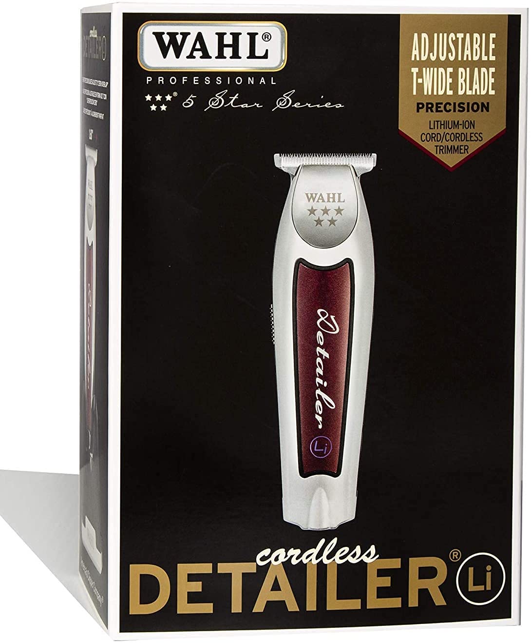 Wahl Professional 5 Star Series Cordless Detailer LI Extremely Close Trimming, Crisp Clean Line, Extended Blade Cutting