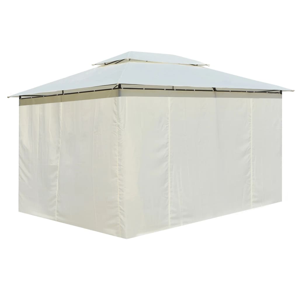 Buyweek Garden Marquee with Curtains 157.5"x118.1" White