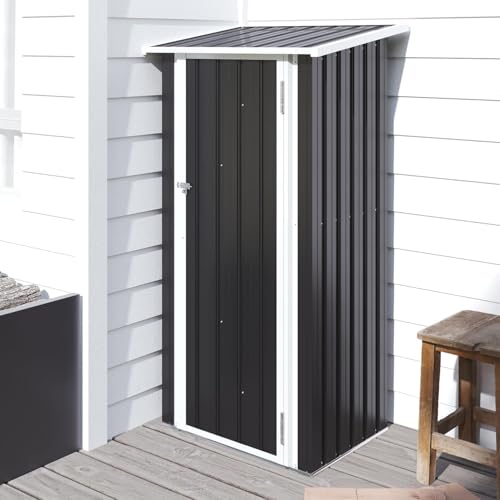 Aoxun 6.2x4 FT Shed Outdoor Storage Shed Metal Garden Shed with Lockable Doors & Slooping Roof Tool Shed Bike Shed for Backyard, Patio