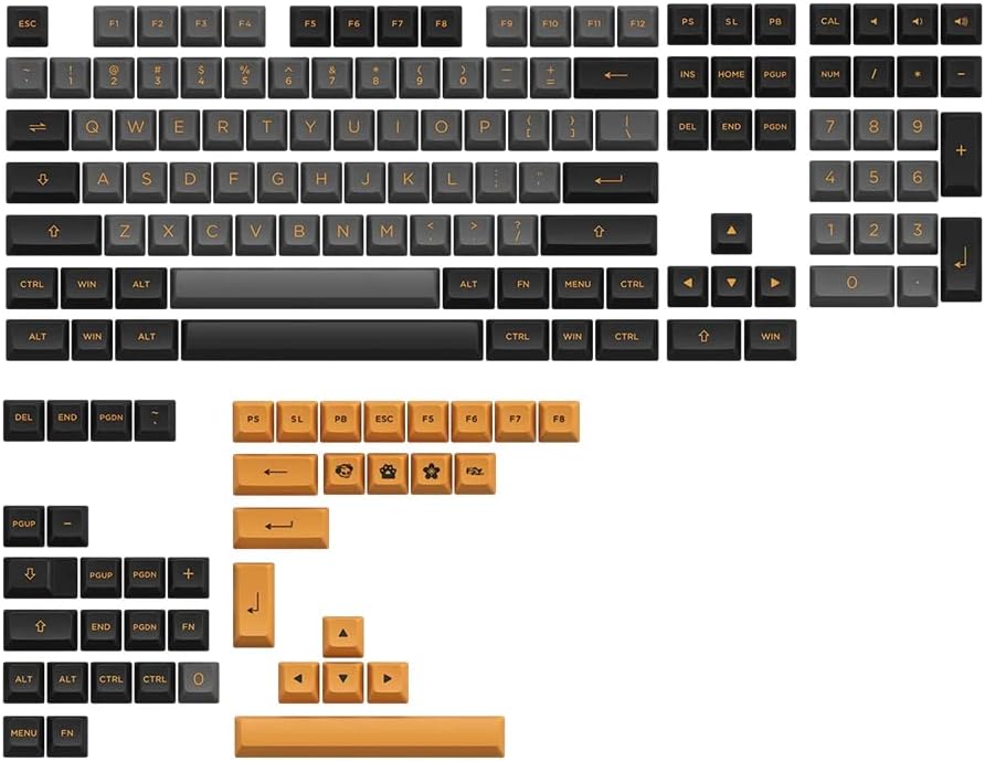 EPOMAKER AKKO Psittacus 157 Keys Double-Shot PBT Cherry Profile Full Keycaps Set, with Custom Storage Box for Mechanical Keyboard Replacement