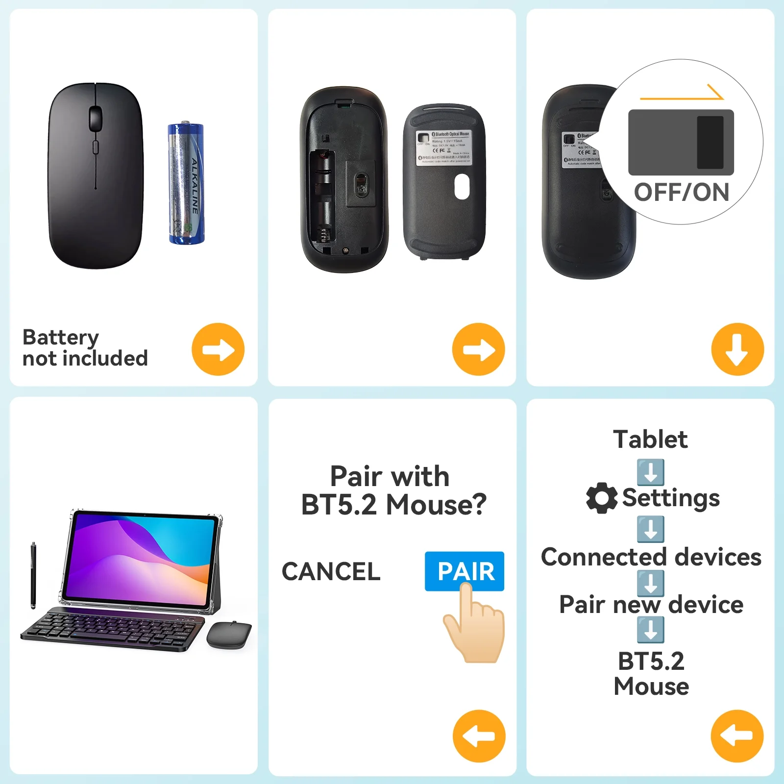 Headwolf Android Tablet with Keyboard, FHD 2K Display 10.4 Inch 2 in 1 Tablet, Octa Core Gaming Tablet with Case Mouse Stylus