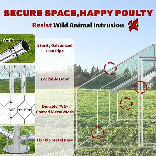 Chicken Coop Wheels Kit - Portable Poultry Tractor Mobilization Steel Chicken Coop Accessories