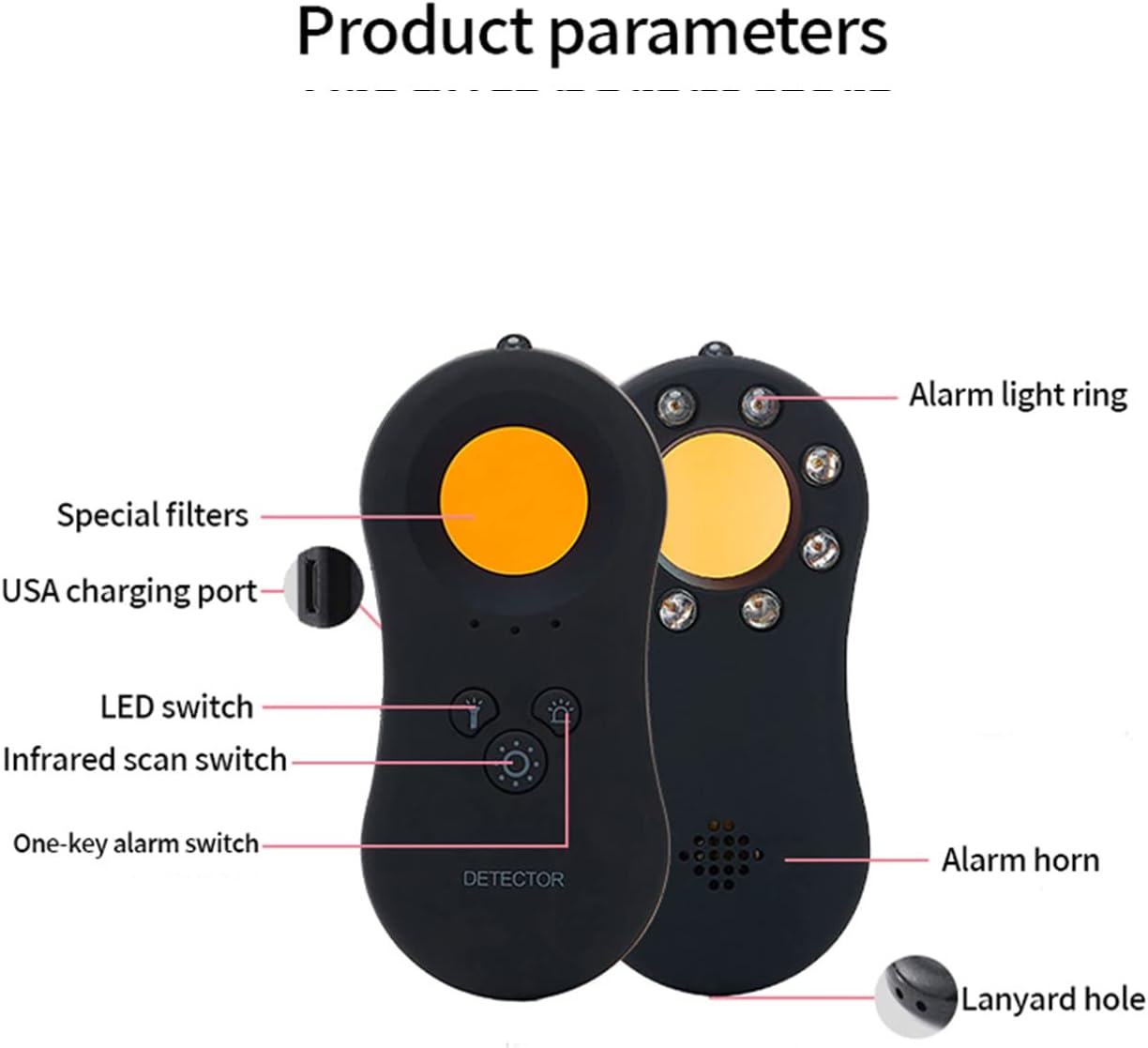 Hidden Camera Detector, Camera Detector by NOYAFA with Rechargeable Infrared Viewfinders