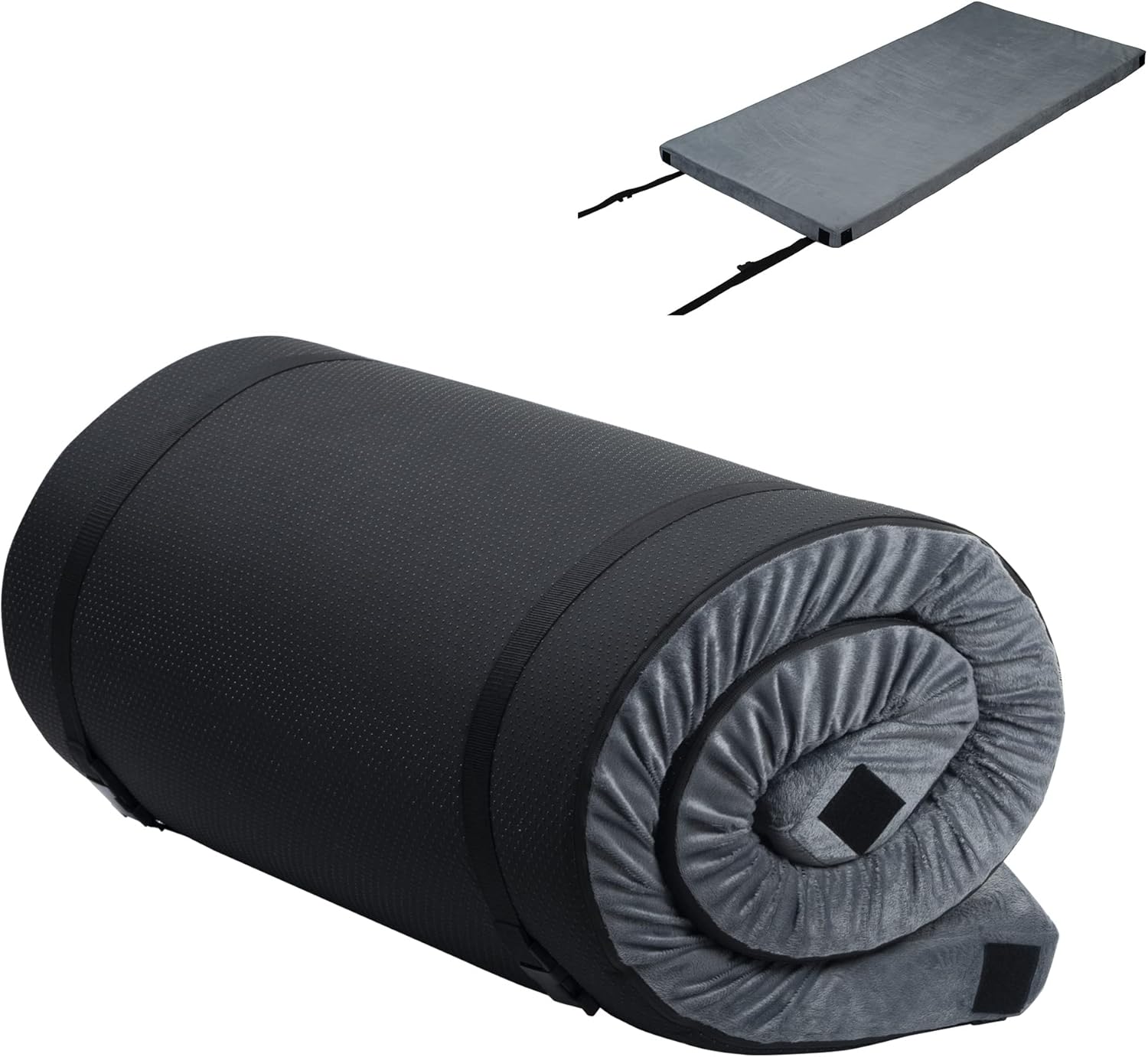 Kiss the Water Memory Foam Camping Mattress Roll Up Portable Folding Sleep Mat Pad Topper Guest Bed Waterproof Multi Function Tent Removable Cover