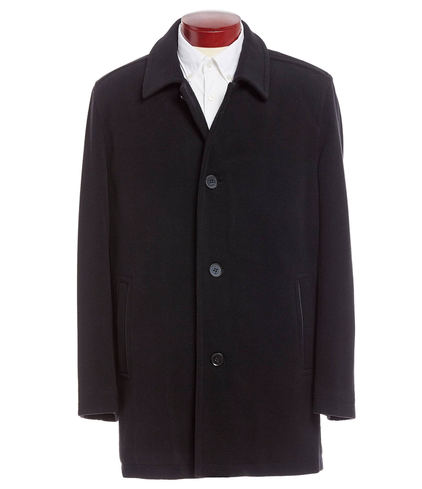 Cole Haan Wool-Blend Coat - Black
