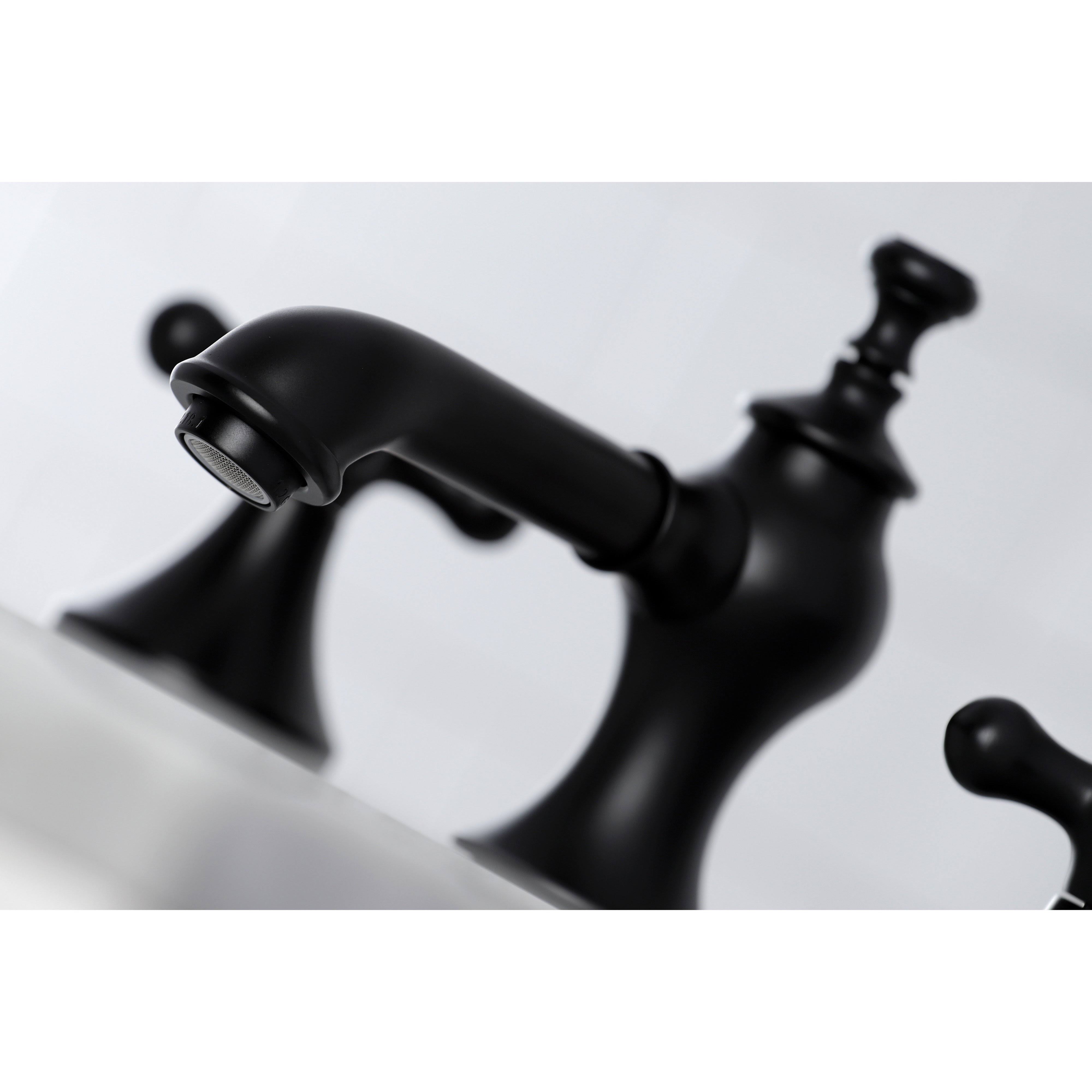 Kingston Brass KC7060AX 8 in. Vintage Widespread Bathroom Faucet Matte Black