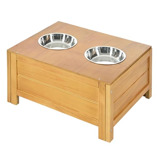 Outdoor Wooden Dog House,Waterproof Kennel with Deck and Sloped Roof,High Stability Pet Dog Cage for Small/Medium Puppy