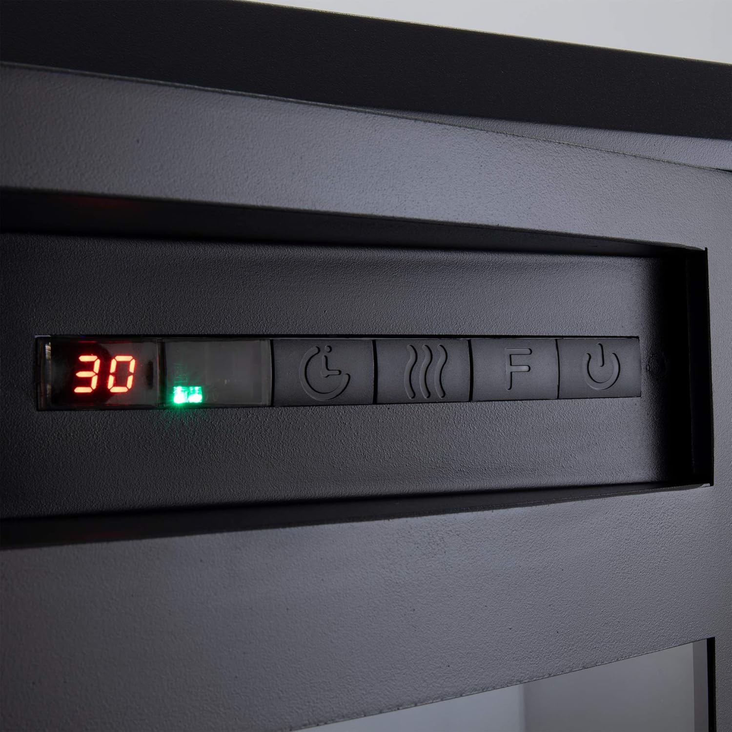 RecPro RV Fireplace 28 | 26 Cutout Size | Electric RV Fireplace | Curved Glass | Camper | Heater | Remote Included