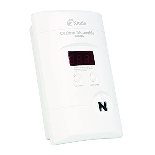 Kidde Carbon Monoxide Detector, Plug in Wall with 9-Volt Battery Backup, Digital LED Display