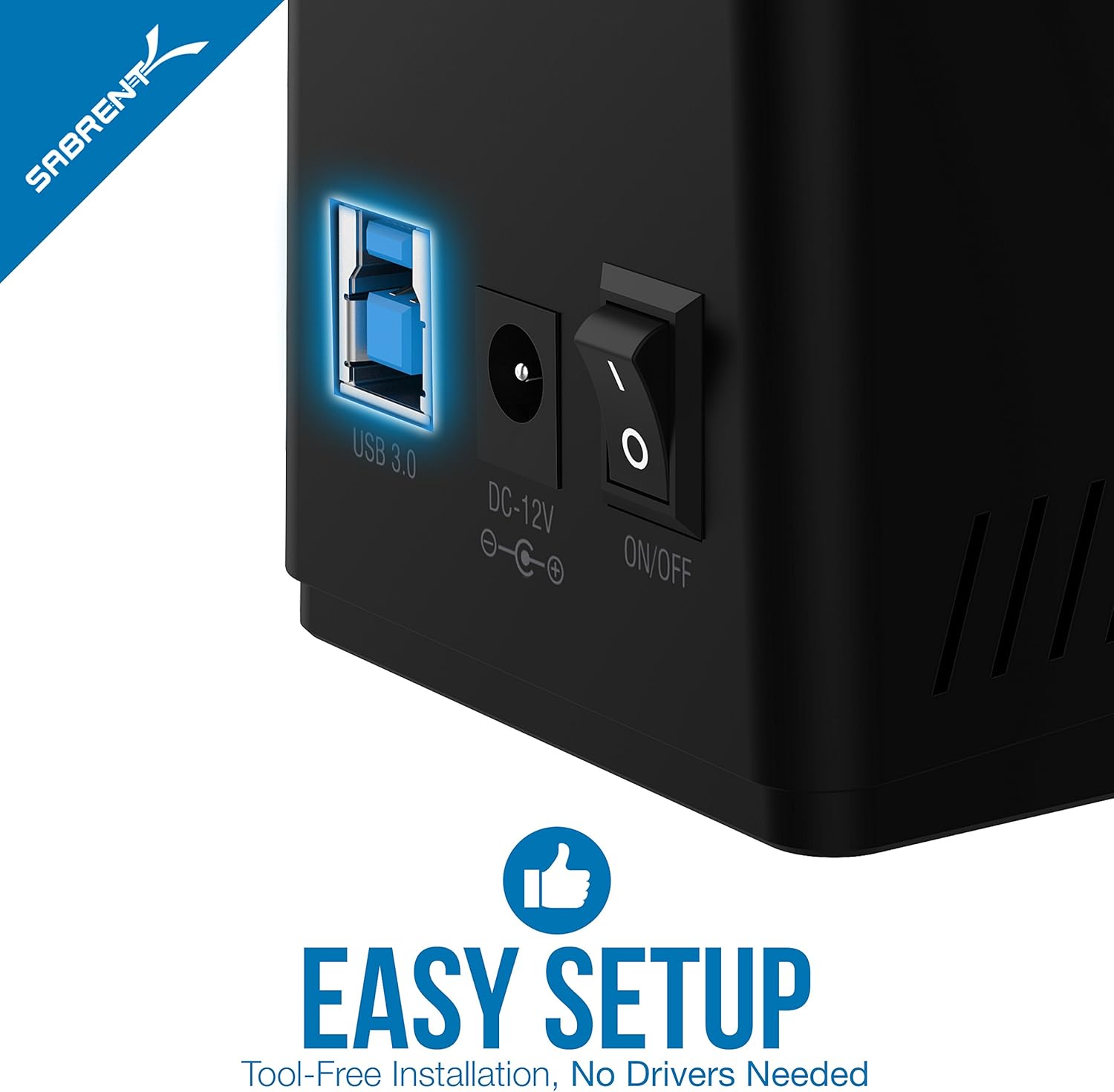 SABRENT USB 3.0 to SATA I/II/III Dual Bay External Hard Drive Docking Station for 2.5 or 3.5in HDD