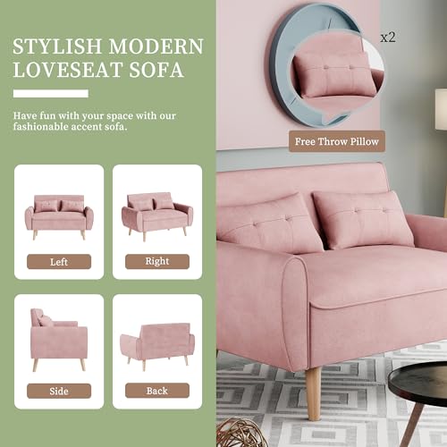 Vongrasig 47" Small Modern Loveseat Sofa