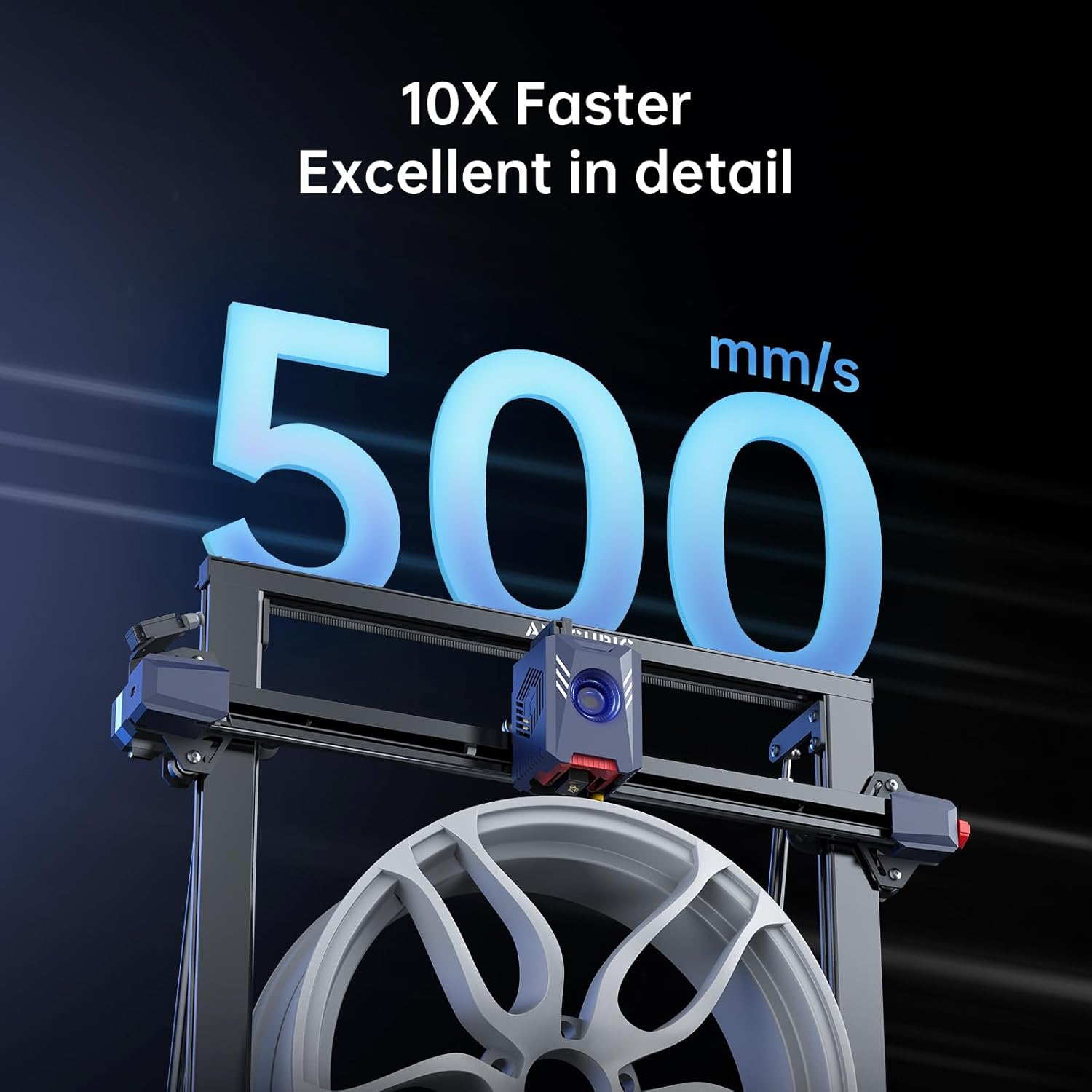 Anycubic Kobra 2 Max 3D Printer, 88L Large 500mm/s Printing Volume with Auto Leveling