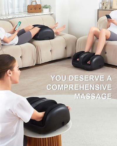 Nekteck Foot Shiatsu Massager for Circulation and Pain Relief, Smart Electric Massage Machine with Heat, Deep Kneading, Vibration