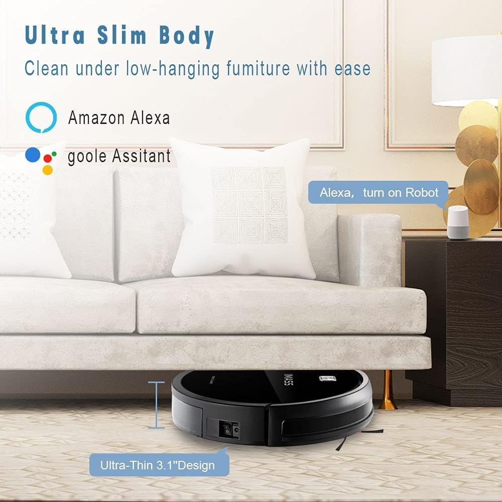 IMASS Robot Vacuum and Mop, Smart Path Planning Robot Vacuum Cleaner, 2600Pa High Suction and Self-Charging, Robot Vacuum Supports Alexa