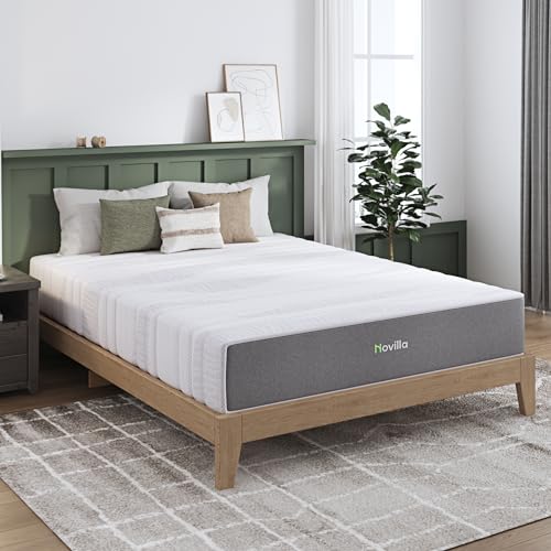 Novilla Twin Mattress, 12 Inch Gel Memory Foam Mattress Twin in a Box, Bamboo Charcoal Foam & Breathable Soft Cover for Clean, Peaceful Sleep
