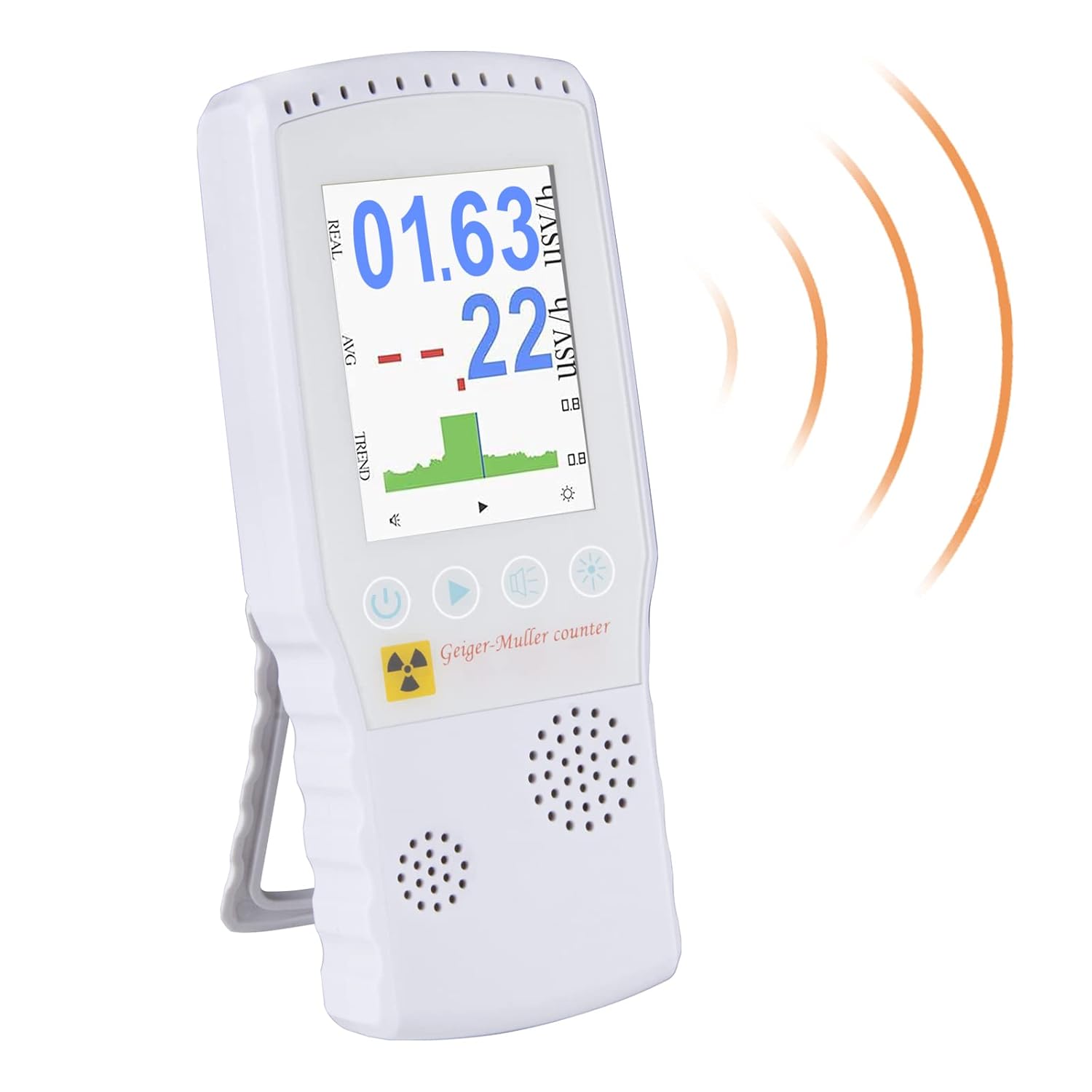 Geiger Counter Nuclear Radiation Detector Beta Gamma X-ray Tester Handheld Portable Dosimeter Monitor Digital Meter Marble Radioactive Alarm Counter