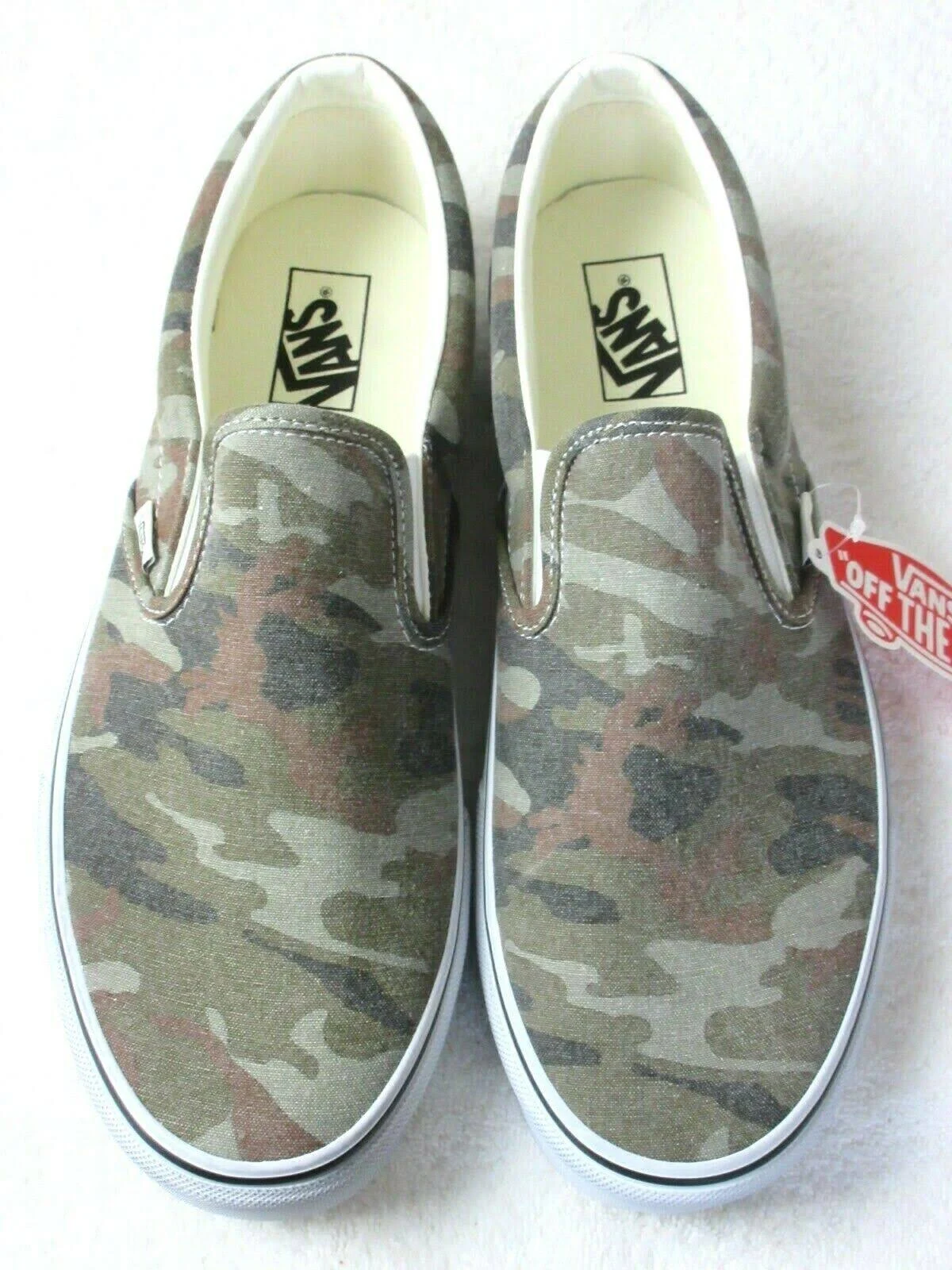 Vans Washed Classic Slip-On (Camo/True White)