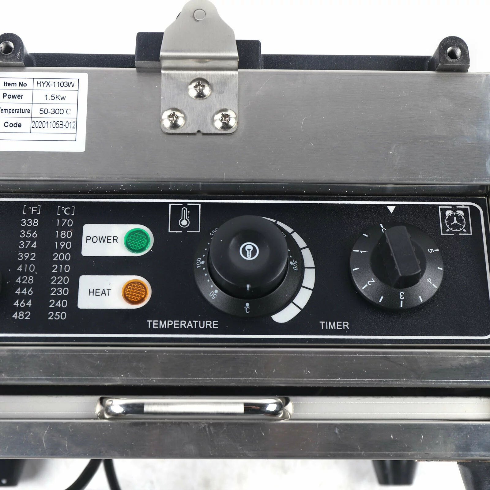 Electric Stick Waffle Iron Commercial Nonstick Double Heating Pans Electric Waffle Machine Temperature and Time Control Belgian Waffle Maker for