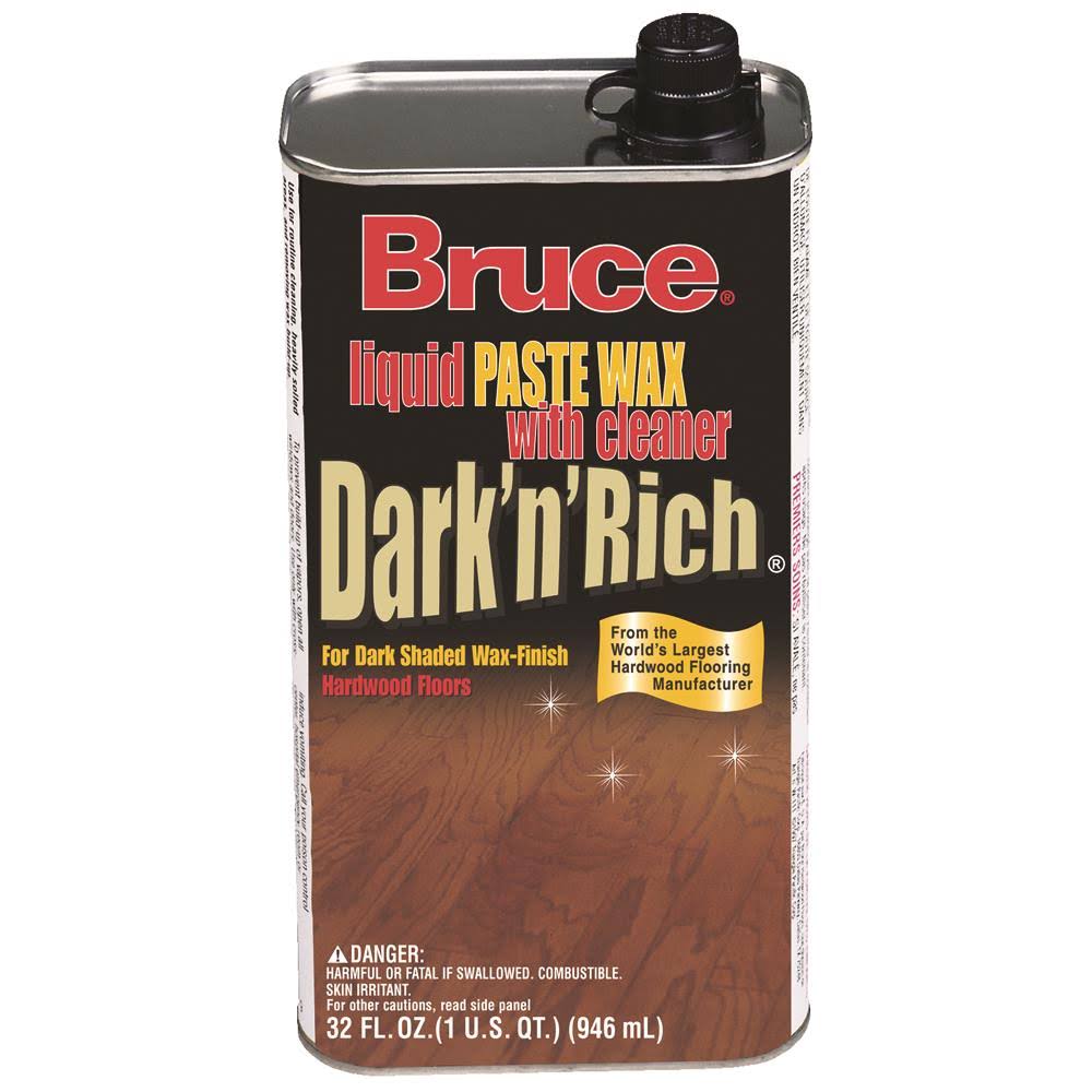 Bruce Liquid Paste Wax with Cleaner Dark N Rich Finish Hardwood Floor New
