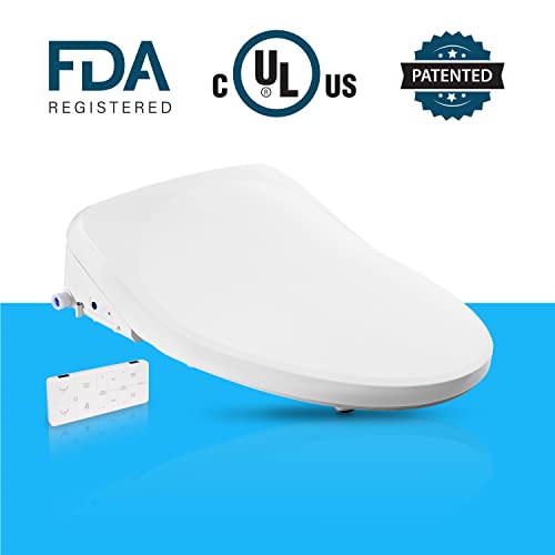 Lotus Smart Bidet ATS-850 Remote Heated Slim Seat, Night Light, Temperature Controlled Wash, Advance Self-Cleaning Stainless Nozzle, Warm Air Dryer