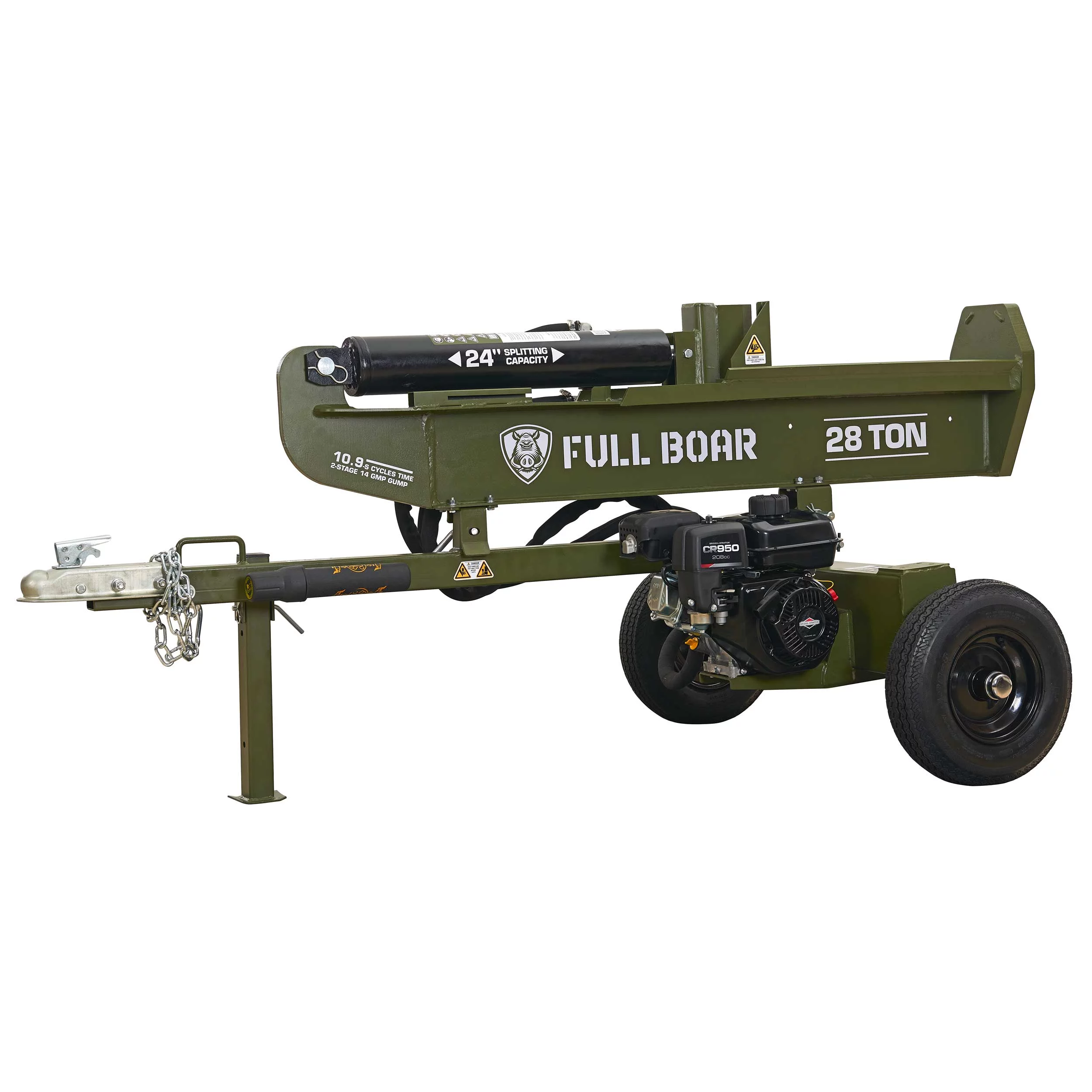 FULL BOAR 28 Ton Log Splitter-Full Boar Engine 212cc (49-State) - Curated Treasures Market