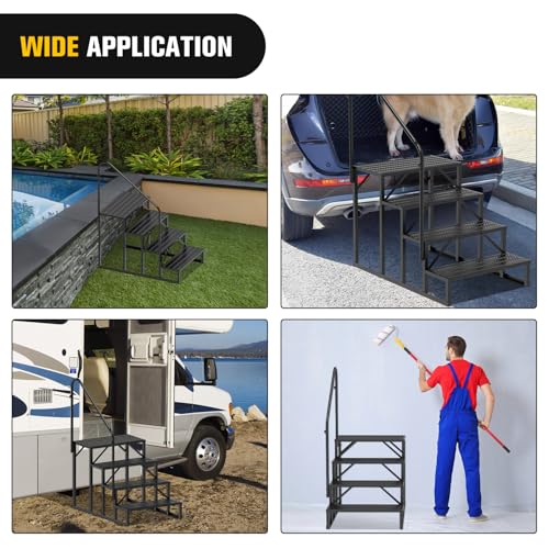 Nilight RV Steps with Handrail