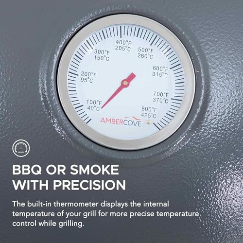 Sunjoy Charcoal Grill 20-Inch Kamado Grill with Pizza Stone, Ultimate Outdoor BBQ Egg Grill and Smoker with Wheels, Navy