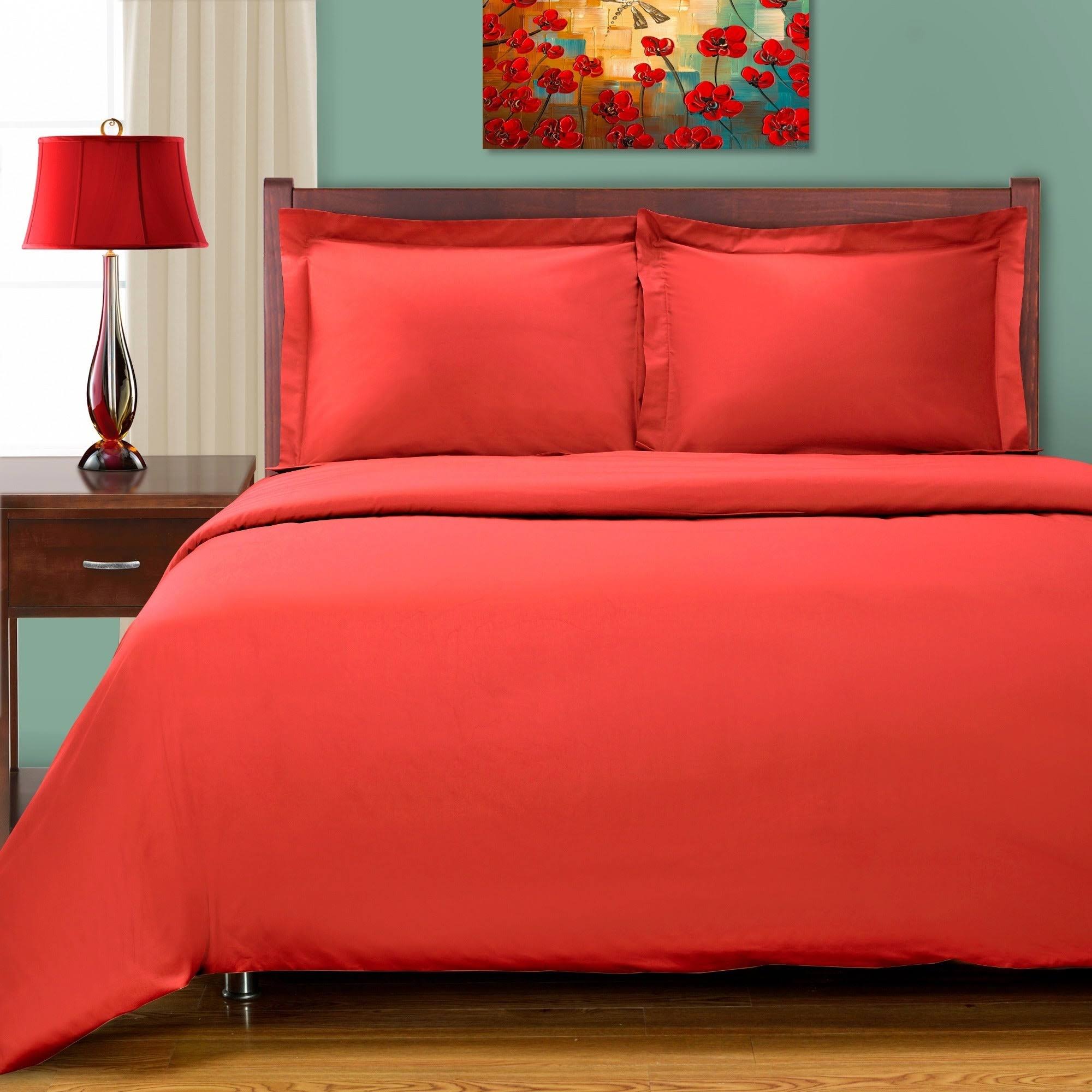 Superior 300 Thread Count Cotton Solid Duvet Cover Set Sage Other King/California King Green