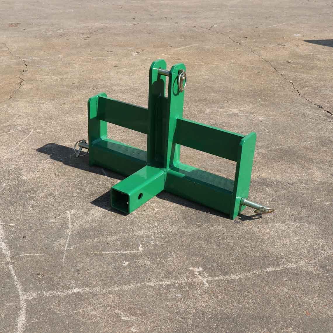Titan Attachments Tractor Drawbar with Suitcase Weight Brackets Green 2 Receiver Cat 0
