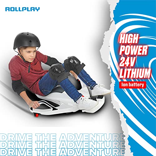Rollplay Nighthawk Electric Ride On Toy for Ages 6 & Up with 12V 7AH Rechargeable Battery, Side Handlebars for Steering, Tall Rear Safety Flag