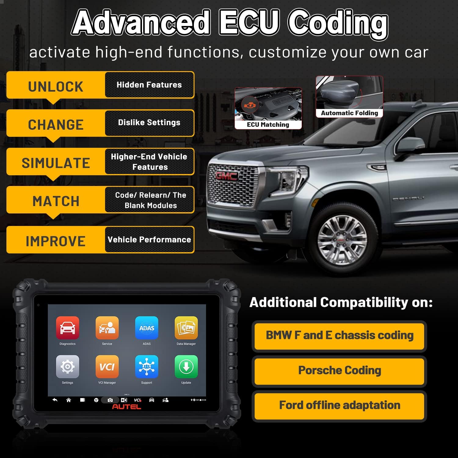 Autel Scanner MaxiSys MS906 Pro Diagnostic Scan Tool, with $60 MV108, 2022 Newer Model of MS906S/ MS906BT/ MK906BT, ECU Coding as MS908 MK908