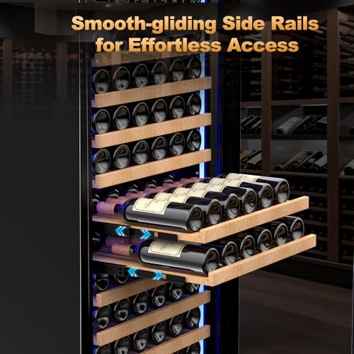 Cigar Electric Humidor, 35L 250 Counts Large Capacity Thermostatic Electric Cigar Cooler Cabinet with Digital LED Screen, Safety Lock
