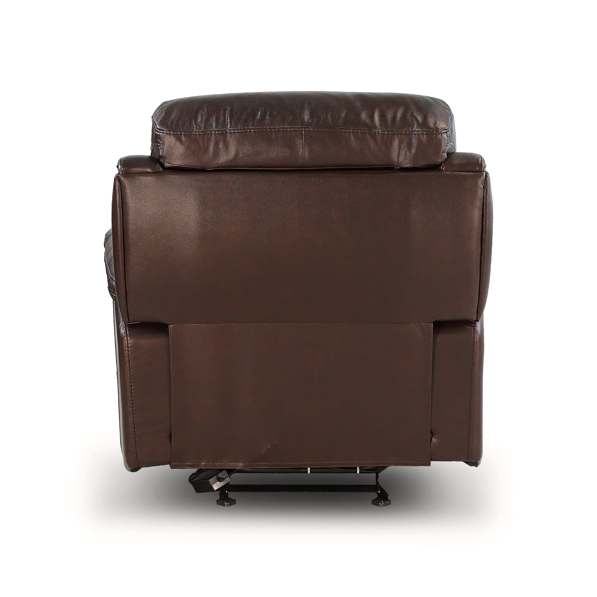 Timo Top Grain Leather Power Recliner | Glider Recliner Chair | Adjustable Headrest | Cross Stitching