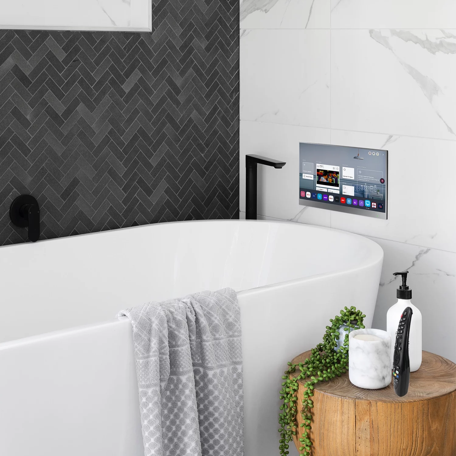 Soulaca 22 inches Smart Magic Mirror LED TV for Bathroom webOS Waterproof IPX6 WiFi ATSC Tuner Television Bluetooth New