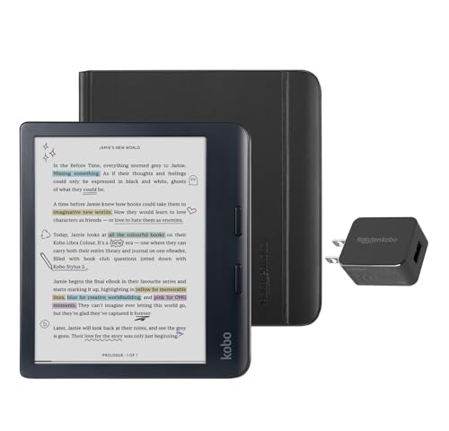 Kobo Libra Colour Black eReader with Case Bundle - Radiant Selections