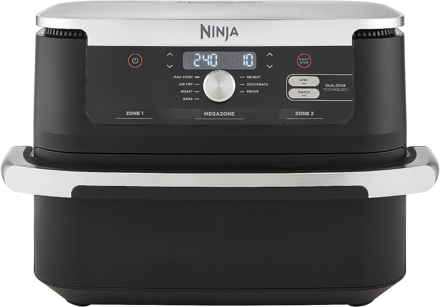 Ninja Foodi FlexDrawer Air Fryer, Dual Zone with Removable Divider, Large 10.4L Drawer, 7-in-1, Air-Fryer Uses No Oil, Air Fry, Roast, Bake