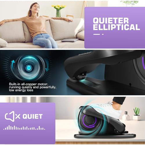 ANCHEER Under Desk Elliptical Machine, Electric Seated Pedal Exerciser, Mini Elliptical Machines for Seniors, LCD Display Monitor, Remote Control