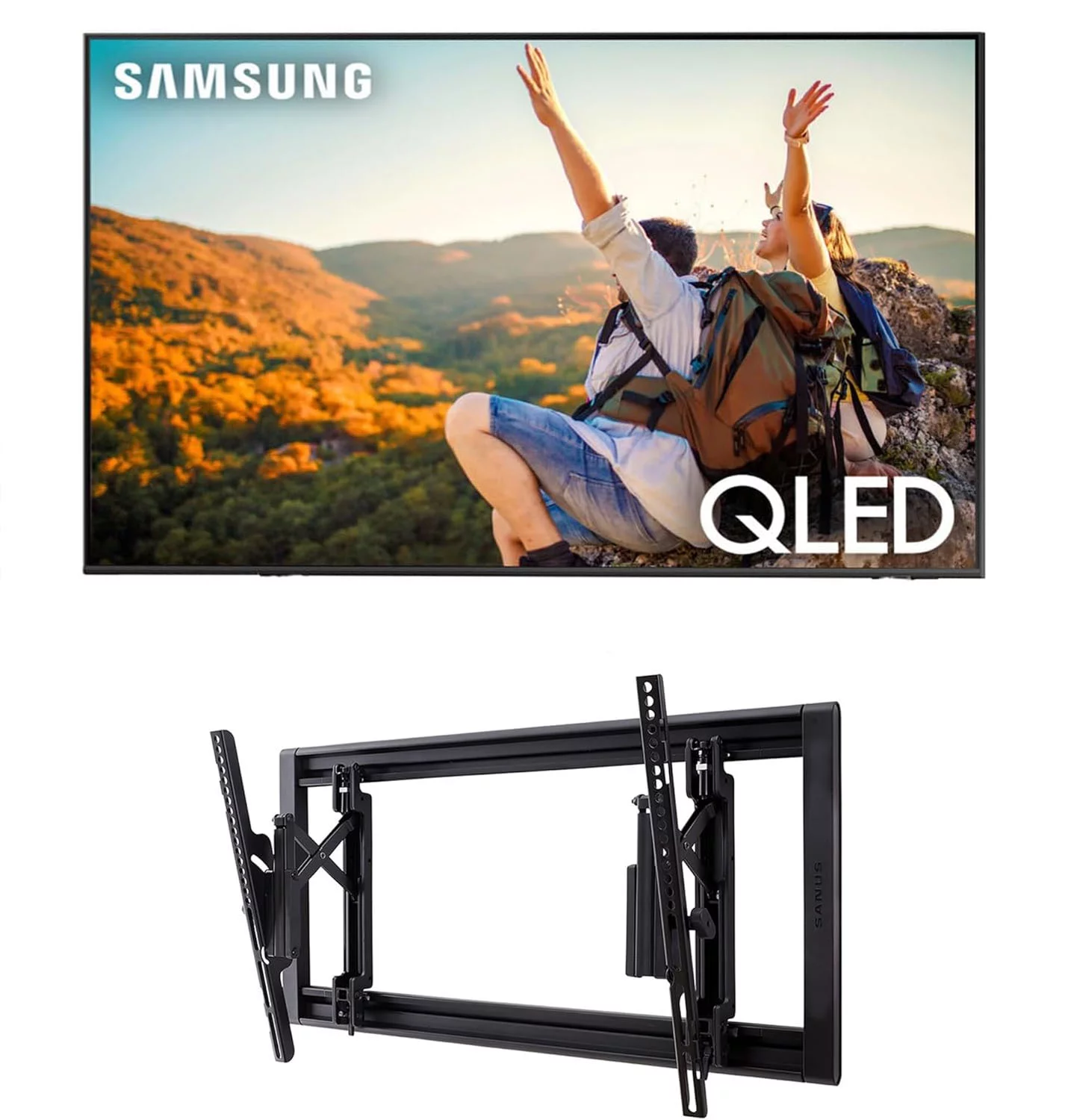 Samsung QN75QN85CAFXZA 75" 4K Neo QLED Smart TV with Dolby Atmos with a Sanus VLT7-B2 42"-90" Large Advanced Tilt 4D TV Wall Mount (2023)