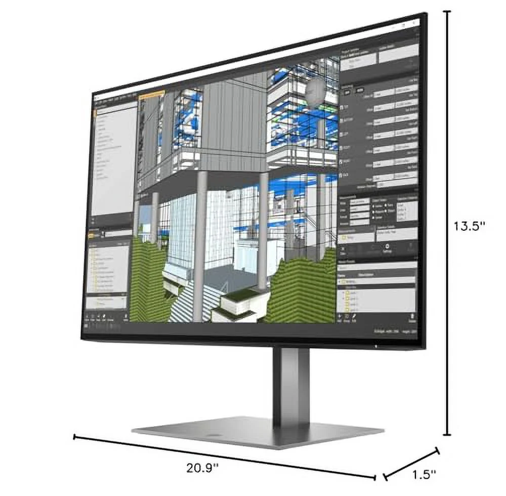 HP Z24n G3 24" WUXGA LED LCD Monitor - 16:9 - Silver